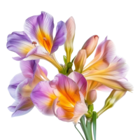 freesia fleur sur transparent Contexte png