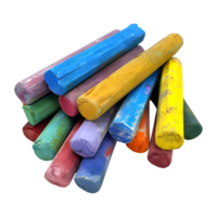 Colorful Chunky Chalks on Transparent Background png