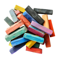 Colorful Chunky Chalks on Transparent Background png