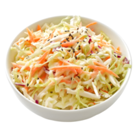 Salad of coleslaw with carrots and cabbage on Transparent Background png