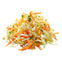 Salad of coleslaw with carrots and cabbage on Transparent Background png