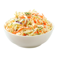 Salad of coleslaw with carrots and cabbage on Transparent Background png