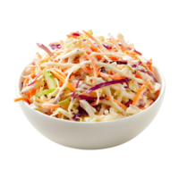 Salad of coleslaw with carrots and cabbage on Transparent Background png