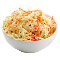 Salad of coleslaw with carrots and cabbage on Transparent Background png