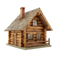 Wooden House on Transparent Background png