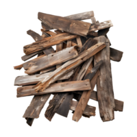 Raw Wooden Crushed Pieces on Transparent Background png