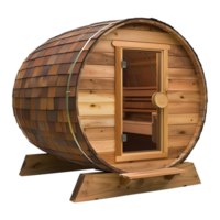 de madera casa hecho con barril en transparente antecedentes png