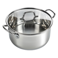 Stainless Steel Pot on Transparent Background png