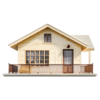 Real Estate Wooden House on Transparent Background png