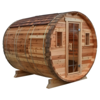 de madeira casa fez com barril em transparente fundo png