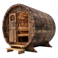 Wooden House Made With Barrel on Transparent Background png