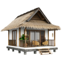 Real Estate Wooden House on Transparent Background png