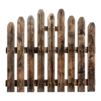 Wooden Fence Outside of Home on Transparent Background png