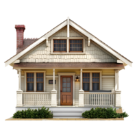 Real Estate Wooden House on Transparent Background png