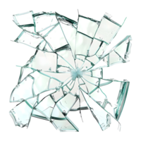 Cracked Mirror Pieces on Transparent Background png