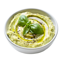 Avocado Hummus auf transparent Hintergrund png