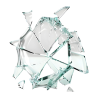 Cracked Mirror Pieces on Transparent Background png