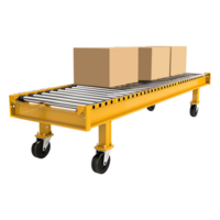 Conveyer with Boxes on it on Transparent Background png