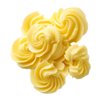 Yellow Butter Curls on Transparent Background png