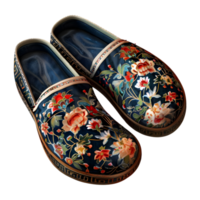 Chinese Traditional Slippers on Transparent Background png