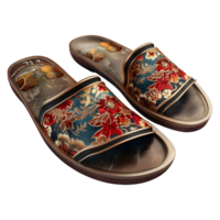 Chinese Traditional Slippers on Transparent Background png