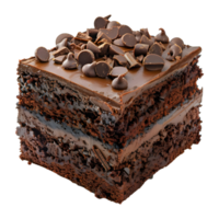 Chocolate Cake Slice on Transparent Background png