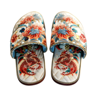 Chinese Traditional Slippers on Transparent Background png