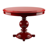 Red Table Round on Transparent Background png