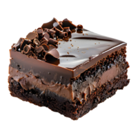 Chocolate Cake Slice on Transparent Background png