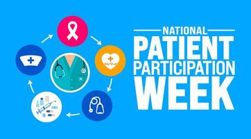 June is National Patient Participation Week background template. Holiday concept. use to background, banner, placard, card, and poster design template. vector