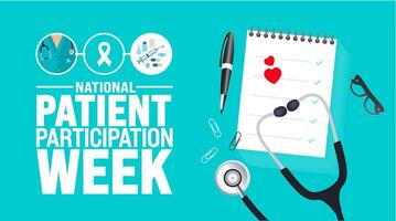 June is National Patient Participation Week background template. Holiday concept. use to background, banner, placard, card, and poster design template. vector