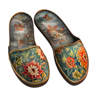 Chinese Traditional Slippers on Transparent Background png