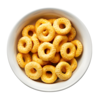 argolas cereal tigela em transparente fundo png