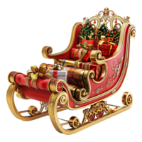 Navidad Papa Noel claus trineo en transparente antecedentes png