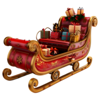 Navidad Papa Noel claus trineo en transparente antecedentes png