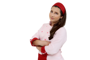 young and friendly chef posing on neutral background png