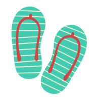 vattenfärg flip flop grön png