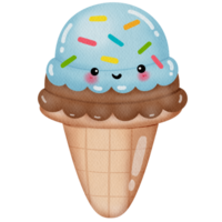 Watercolor Ice CreamCone png