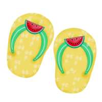 watercolor sandals yellow png