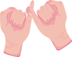 vielversprechend Hand Geste png