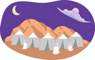 hajj illustration, musulman portant Ihram. eid Al adha illustration png