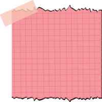 carnet papier avec déchiré bords coincé png