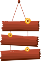 Hanging wooden signs or banners png