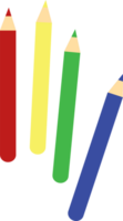 Crayon with colourful splatters png