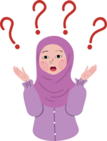 Questioning people woman png