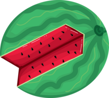 frisch und saftig Wassermelonen und Scheiben png