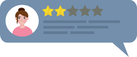 Customer feedback review experience rating concept png