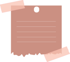 Notepaper on textured paper png