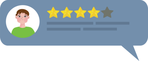 User reviews with good and bad rate. Rating bubble. User client service message. Feedback, experience concept png