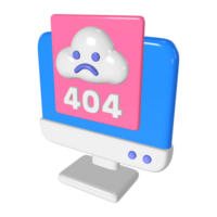 404 Not Found 3D Illustration Icon png